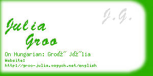 julia groo business card